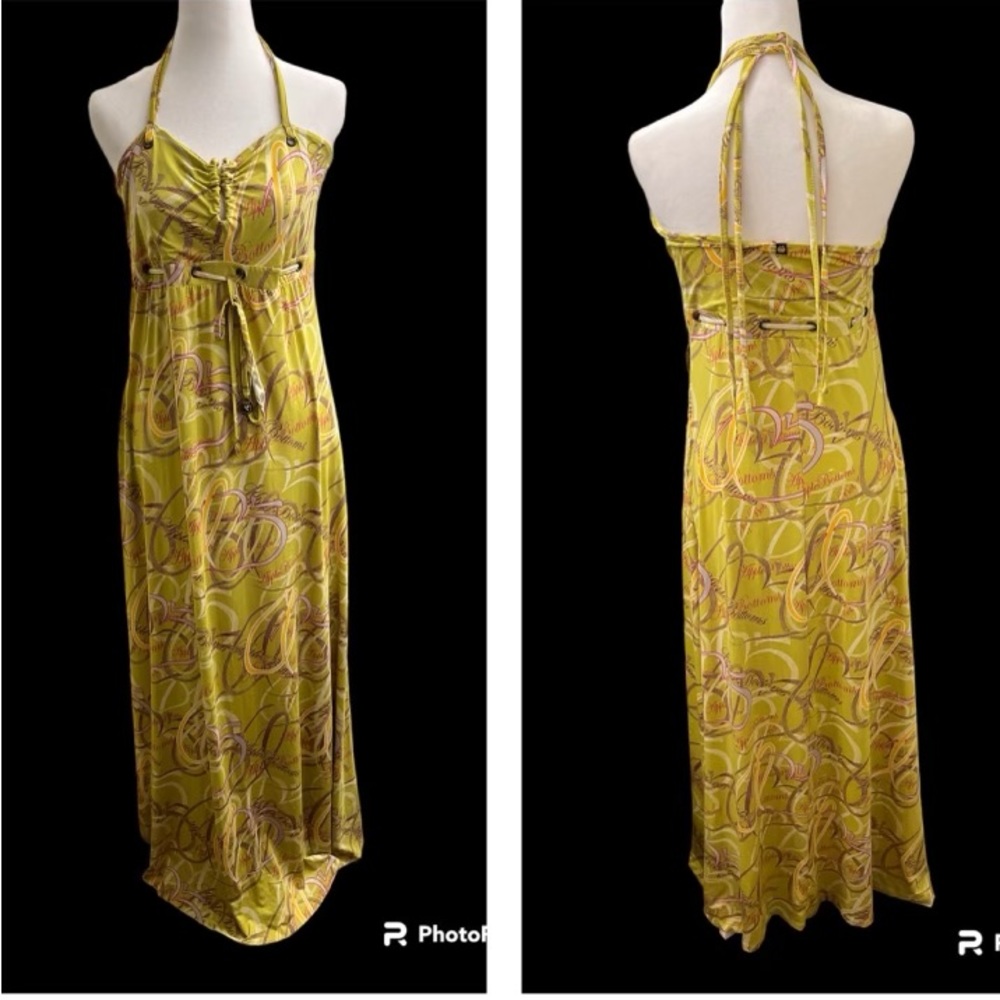 Vintage Y2K Apple Bottoms Halter Maxi Dress